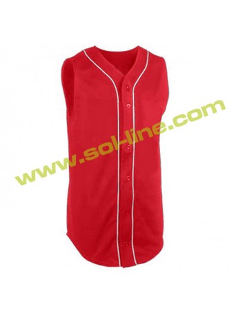 Pro Weight Full Button Down Sleeveless Stripe Baseball Jerseys